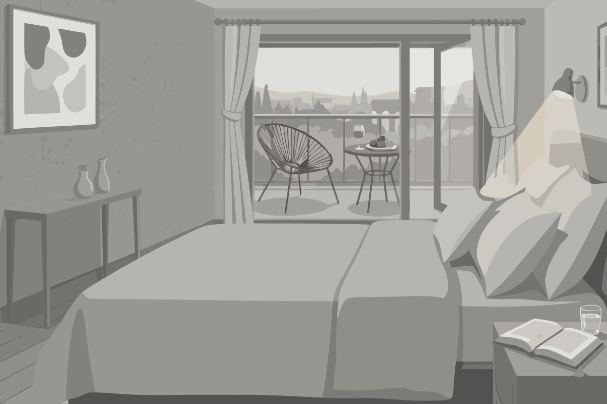 Deluxe Double Room with Two Double Beds - Non-Smoking